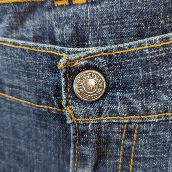 LEVIS OUTBACK Cotton Stretch Flat Front Denim Capris Medium Blue Wash Size 8 Mis - Picture 5 of 14